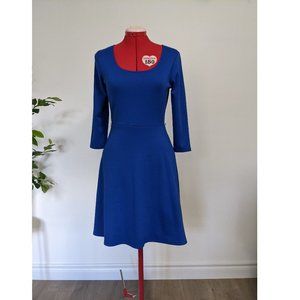 Old Navy - electric blue dress 3/4 sleeve A line